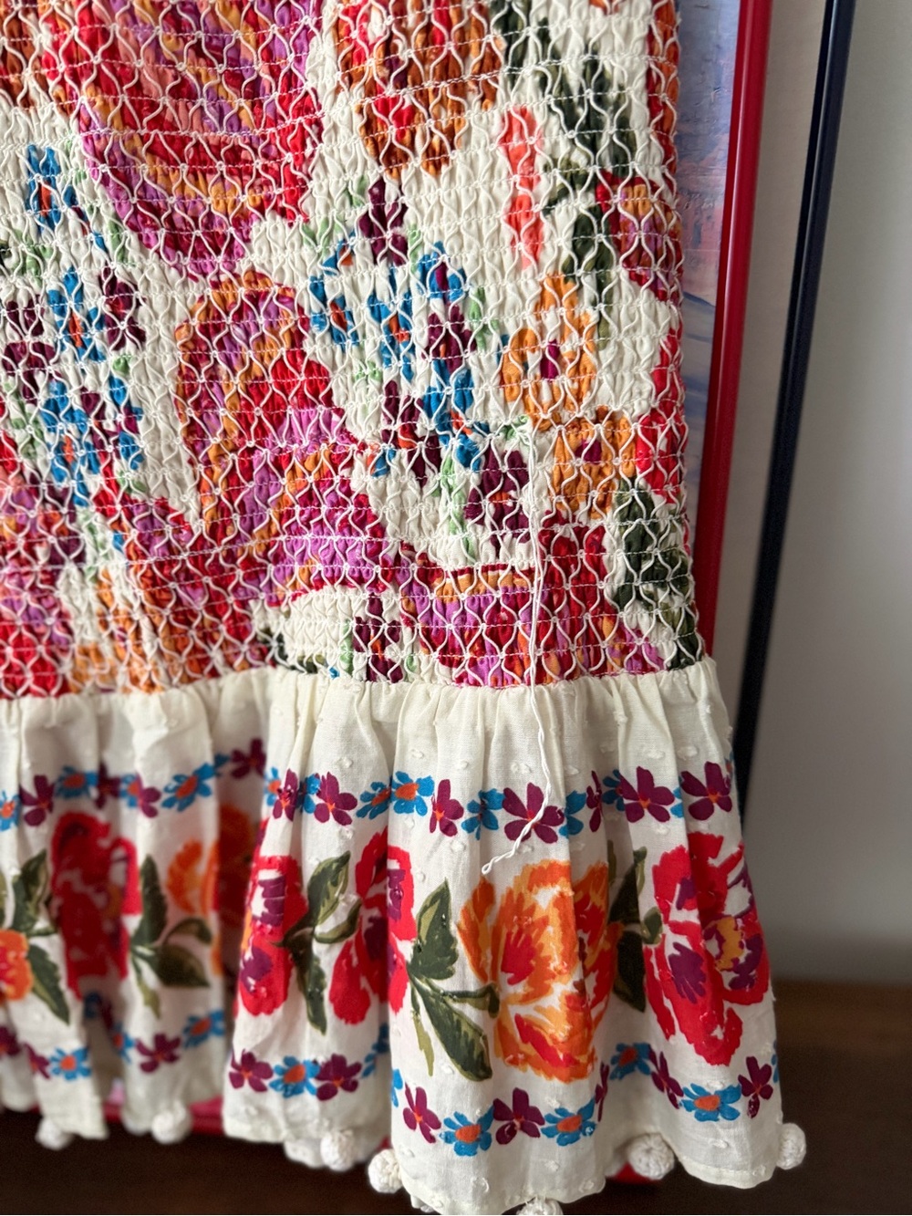 FARM Rio Smocked Floral Midi Skirt - Multicolor - Picture 4 of 5